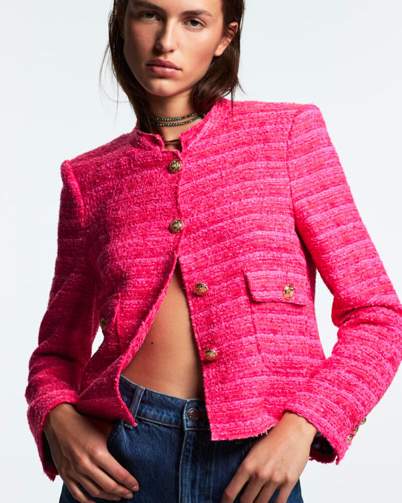 Textured Jacket With Lining - Image 2